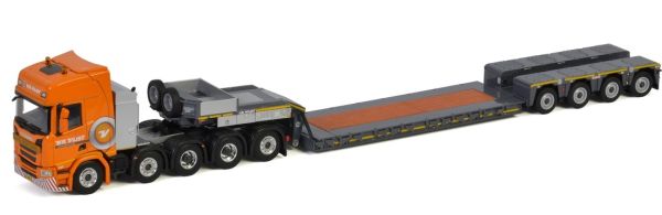 WSI01-3265 - SCANIA R Highline CR20H 10x4 with low loader Transports VAN DER LIST - 1