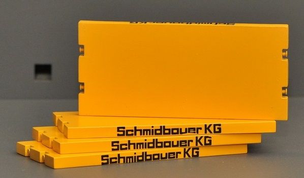 YCC604-1S - 4 Rolling plates - 11 x 5 cm - Yellow RAL 1007 SCHMIDBAUER KG - 1