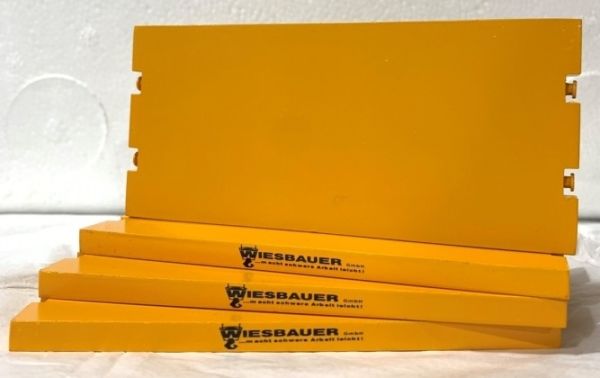 YCC604-1W - 4 Road plates - 11 x 5 cm - Yellow RAL 1007 WIESBAUER - 1