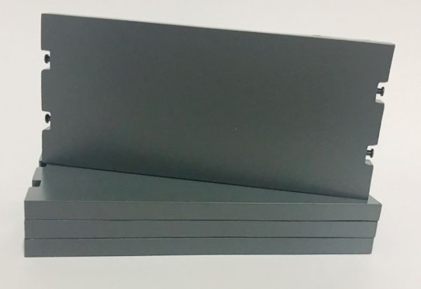 YCC604-3 - 4 Rolling plate - 11 x 5 cm - Gray RAL 7012 - 1