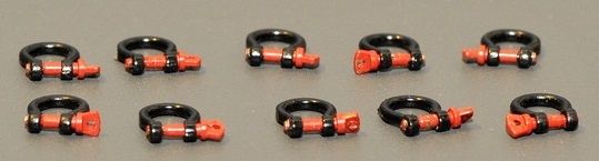 YCC634-3 - 10 Shackles - 25 Tons Black - In miniature - 1