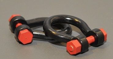 YCC638-3 - 2 Shackles - 500 Tons Black - In miniature - 1