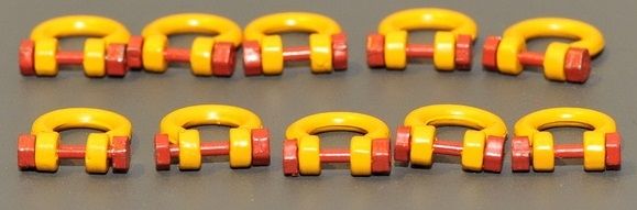 YCC639-2 - 10 Shackles - 150/200 Tons Yellow - In miniature - 1