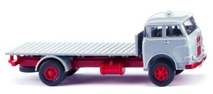 WIK041605 - MAN Pausbacke 4x2 flatbed truck - grey