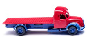 WIK085508 - MAGIRUS S 7500 4x2 flatbed truck - red and blue