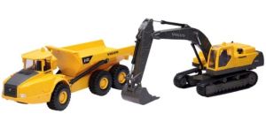 NEW01026 - VOLVO EC460B LC excavator and VOLVO A40D dumper with its