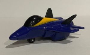 NEW01277G - Friction Blue and Yellow Fighter Plane