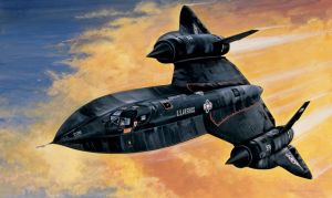 ITA0145 - SR-71 Blackbird fighter plane with Drone to assemble and paint