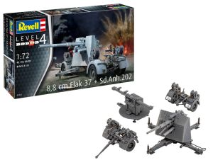 REV03325 - 8.8 cm Flak 37 + Sd.Anh.202 to assemble and paint