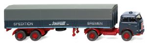 WIK051404 - MAN 4x2 with tarpaulin trailer 2 Axles SPEED.
