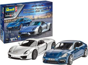 REV05681 - Porsche set with paint and glue to assemble and paint