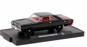 M2M-11228-111-A - 1969 Dodge Dart Swinger 340, black and red, still in its original packaging.