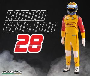 GREEN11308 - Figurine INDYCAR yellow "DHL" #28 Romain Grosjean Andretti Autosport NTT INDYCAR 2023
