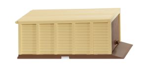 WIK114003 - Garage to assemble yourself - beige and brown
