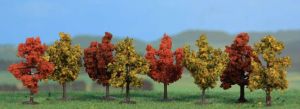 HEK1141 - 8 Autumn trees 4 cm