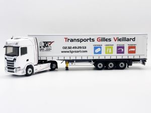 ELI118080 - SCANIA S500 4x2 with tarpaulin trailer 3 Axles - Transport GILLES VIEILLARD