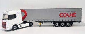 ELI118452 - DAF XG 4x2 with 3-Axle curtainsider trailer, COUE Transport
