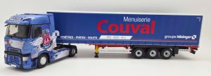 ELI118703 - 2023 Renault T-High 4x2, Route 66, GRANDCOLAS with 3-axle tautliner trailer, COUVAL Menuiserie