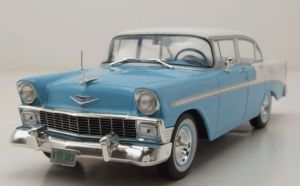 WBXWB124248 - 1956 CHEVROLET Bel Air 4-Door Hardtop, Blue and White