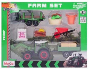 MST12564-C - FENDT 209 Vario set with loader, trailer, forestry trailer, and accessories