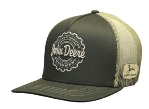 MC13080461OV - Green cap with beige mesh back JOHN DEERE