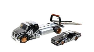 MST15055MJBKS - INTERNATIONAL Durastar Flatbed 1988 with FORD Mustang LX #22 - TOYO TIRES under blister