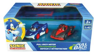 CARRERA15813023 - 2 SONIC the Hedgehog friction-powered cars with drivers - Sonic and Shadow