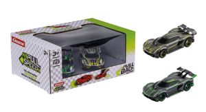 CARRERA15813028 - 2-Pack Hypercar (friction-powered) - grey with yellow and green