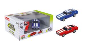 CARRERA15813030 - 2-Pack Ford cars Blue and red friction-powered 1967 Mustang
