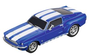 CARRERA15817085-B - Blue and white 1967 Ford Mustang (friction-powered)
