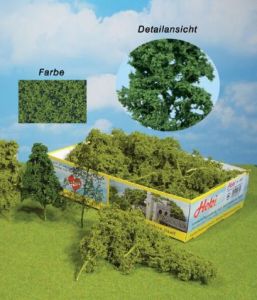 HEK1632 - 15 natural fibre trees and bushes - medium green