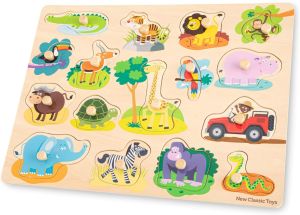 NCT10441 - 17 piece wooden jigsaw puzzle Safari