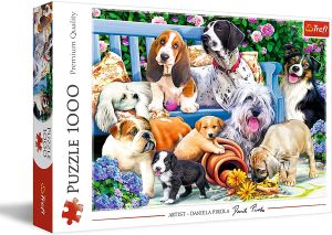 TRF10556 - 1000 Piece Puzzle – Dogs in the garden