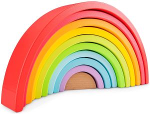 NCT10825 - Wooden stacking rainbow
