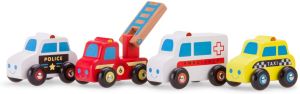 NCT11930 - Set of 4 Wooden Vehicles