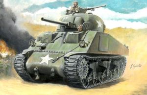 ITA15751 - M4 Sherman 75mm tank to assemble and paint