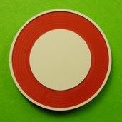 MCD-022 - Sign Prohibiting all vehicles - In kit form - Post not included