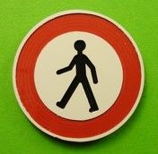 MCD-024 - Prohibition sign for pedestrians - In kit - Post not included
