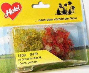 HEK1809 - 100 Tufts of yellow and red grass 10 mm