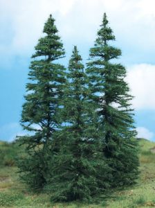 HEK2171 - 3 fir tree models 18-22 cm
