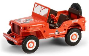 GREEN28160-A - JEEP Willys MB 1944 orange 80th Anniversary SMOKEY BEAR in blister pack