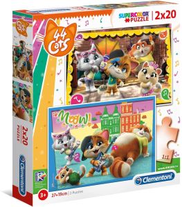 CLE24758 - Puzzle 2x20 Pieces 44 cats