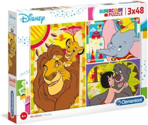CLE25236 - Puzzles 3x48 Pieces DISNEY Animals - 32x22 cm