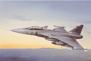 ITA2638 - Buildable JAS 39 A Gripen fighter plane with paint