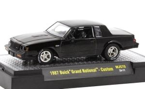 M2M-31500-MJS70 - BUICK Grand National - Custom 1987 Black BUICK TURBOCHARGED in blister