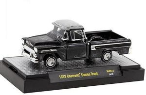 M2M-31500-MJS71 - CHEVROLET Cameo Truck 1958 Black LOWRIDERS in blister