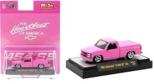 M2M-31500-MJS76 - CHEVROLET C1500 SS 454 1991 pink THE HEARTBEAT OF AMERICA in blister