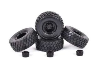 AT3200206 - 4 MICHELIN XLD 650-560-R25 Tires with Black Rims