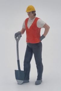 ATLAN32049 - Construction worker with a shovel