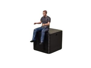 ATLAN32098_GRISF - Driver in dark gray trousers and T-shirt